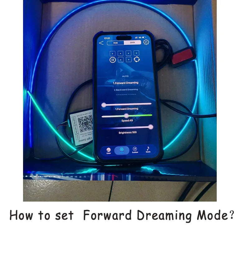 RGB LED Car Ambient Light Kit - APP Control Streamer Atmosphere Lamp