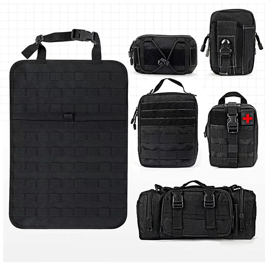 Tactical Car Back Seat Organizer - 6-in-1 Storage & Seat Protection