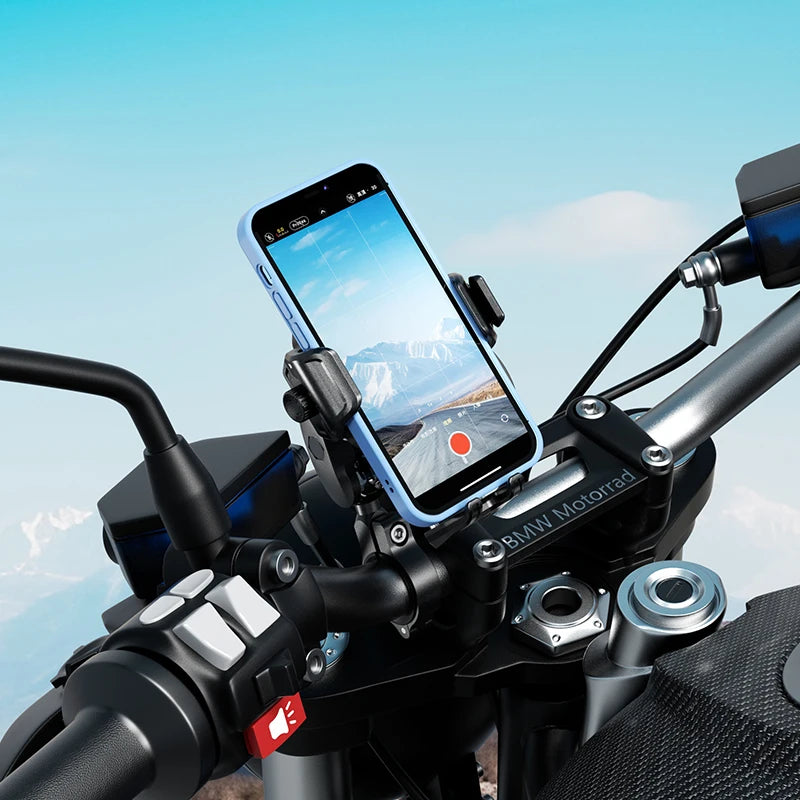 Apex Rush Motorcycle Phone Holder - 15W Wireless & USB-C Fast Charger