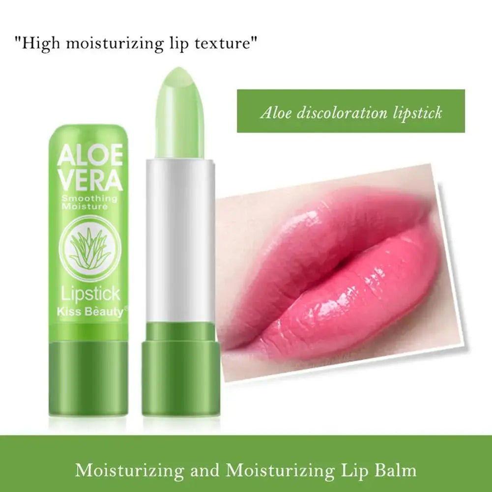 Aloe Vera Color-Changing Lipstick - Long-Lasting, Moisturizing Lip Care