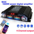 1600W Peak HiFi Amplifier | 4-Ch Digital Audio | Bluetooth Karaoke FM Remote