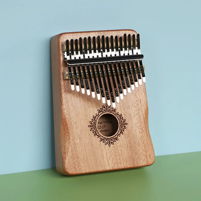 21 Key Mahogany Kalimba - Portable Thumb Piano for Beginners