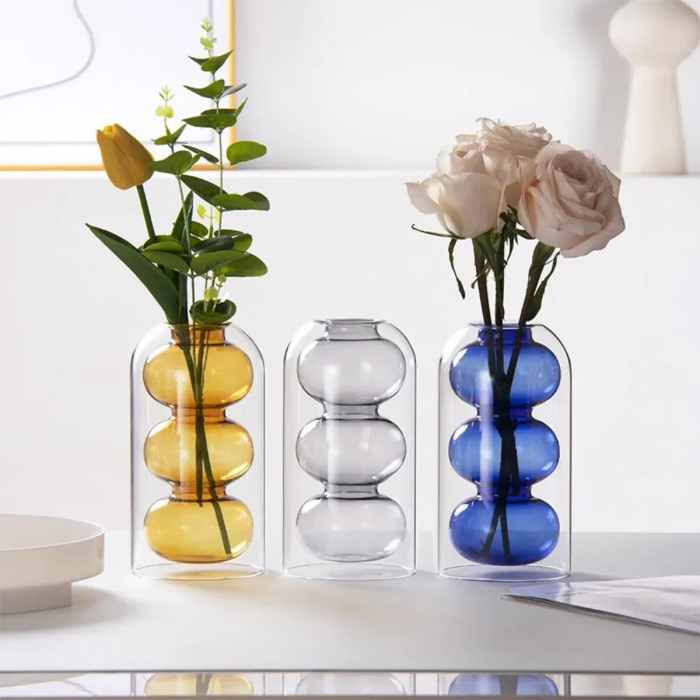 Elegant Glass Hydroponics Vase & Terrarium - Flower & Succulent Planter Decor