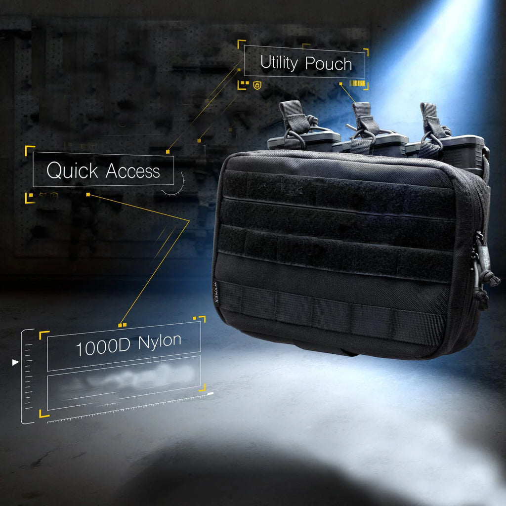 Tactical MOLLE Pouch - M4/M16 Mag Admin, Utility & EMT Organizer