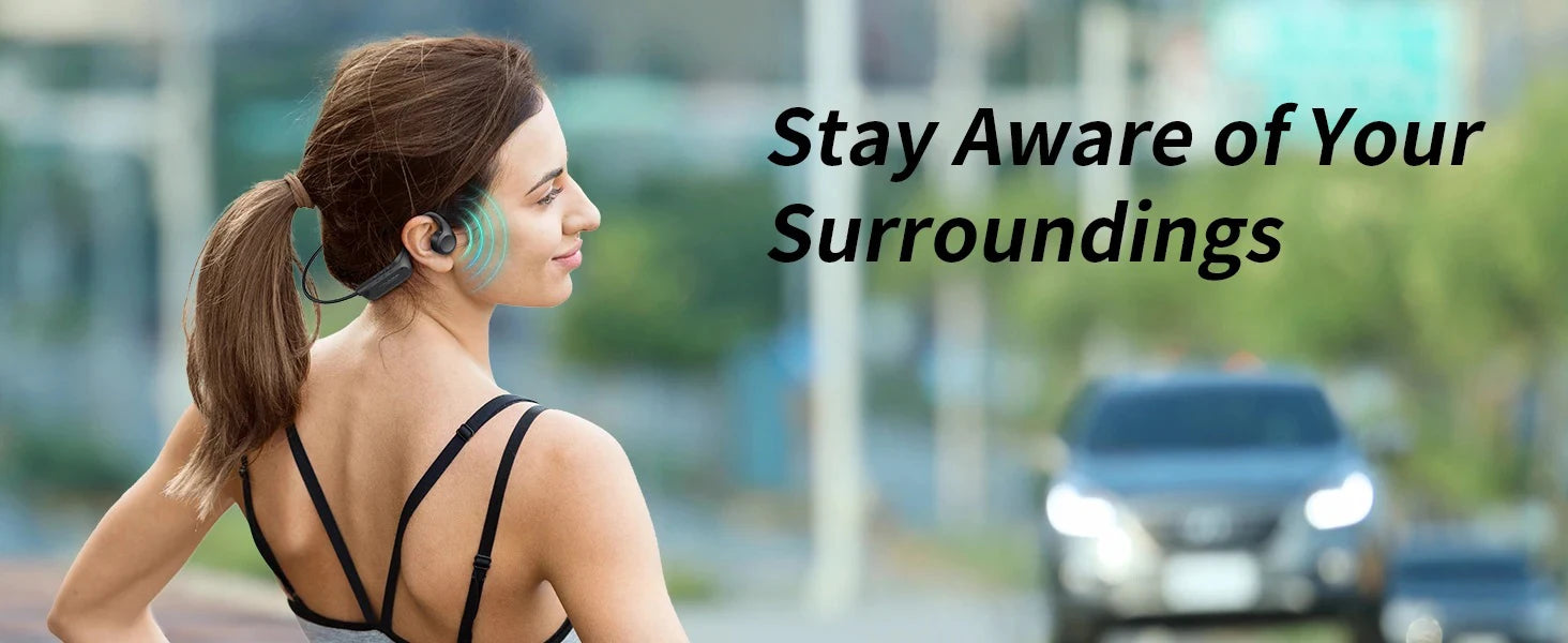 LonMao B33 Bone Conduction Bluetooth 5.4 Sports Headset with HD Mic