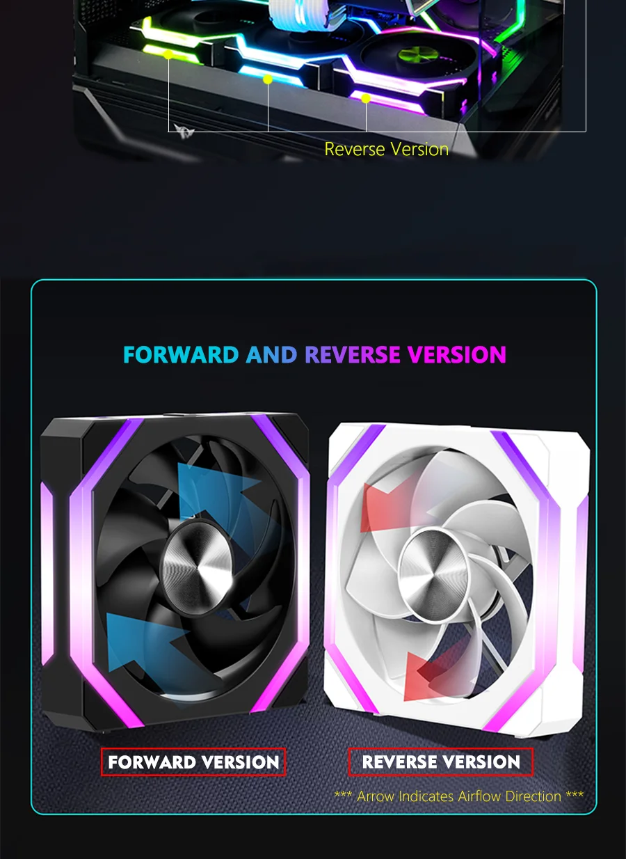 JUMPEAK CS120 ARGB 360mm Modular PWM Silent PC Cooling Fan Kit