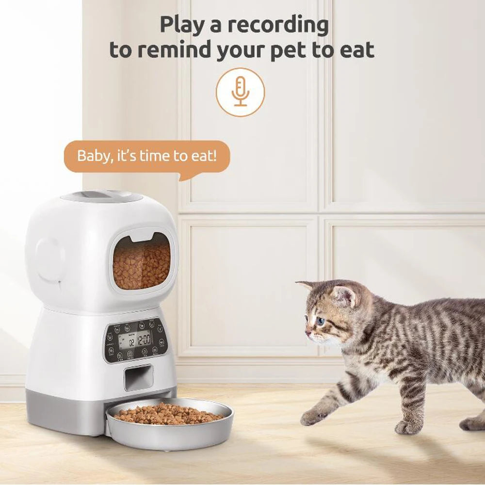 ZYfeeder WiFi Automatic Cat Feeder - Swirl Slow-Feed Dispenser
