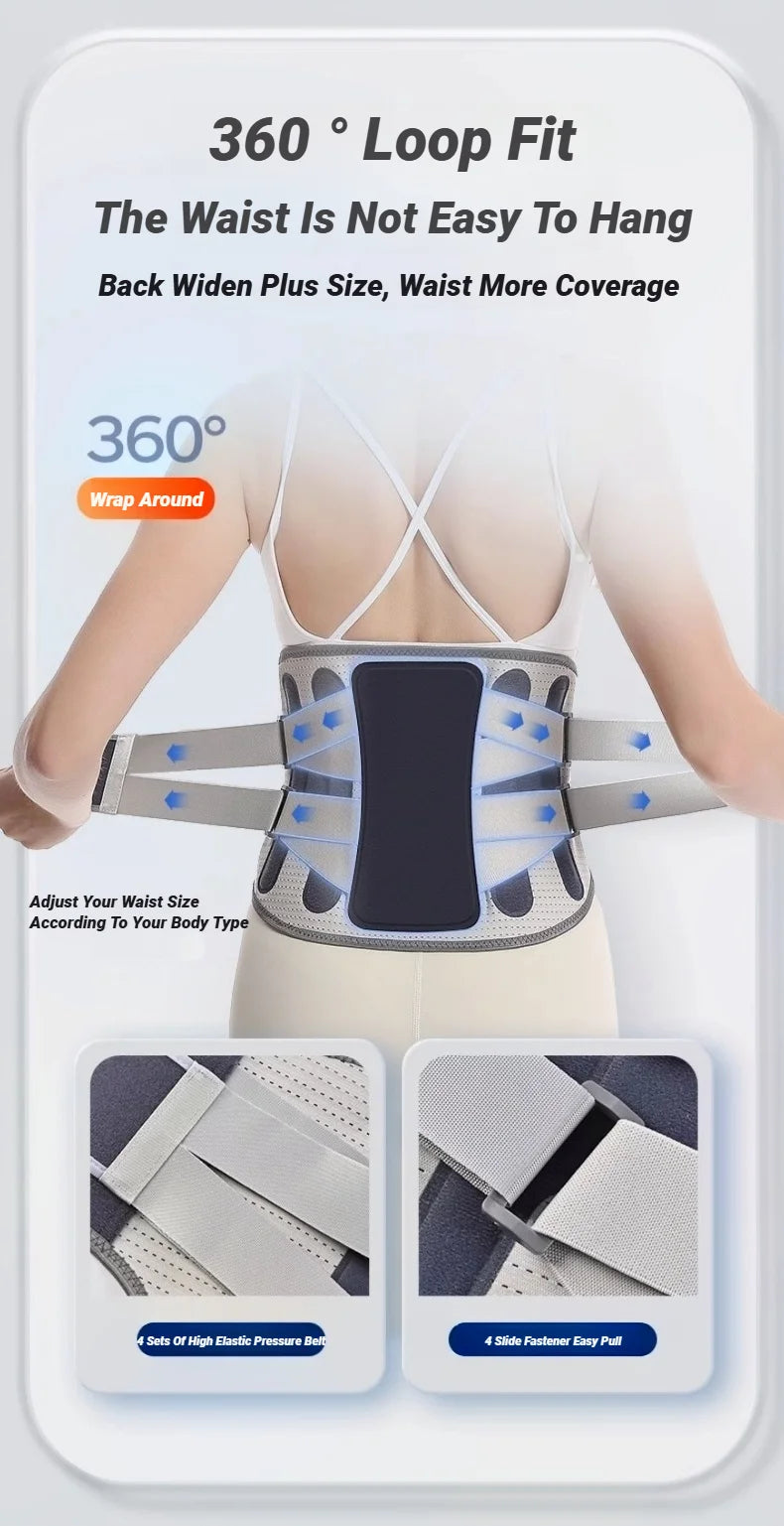 Back Brace Support Belt for Lower Back Pain Relief | Adjustable Lumbar Waist Support