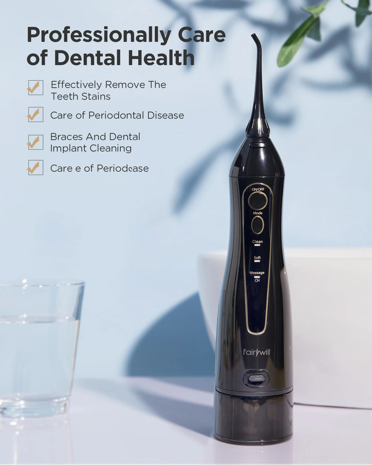 Fairywill Water Flosser for Teeth | 300ML Oral Irrigator
