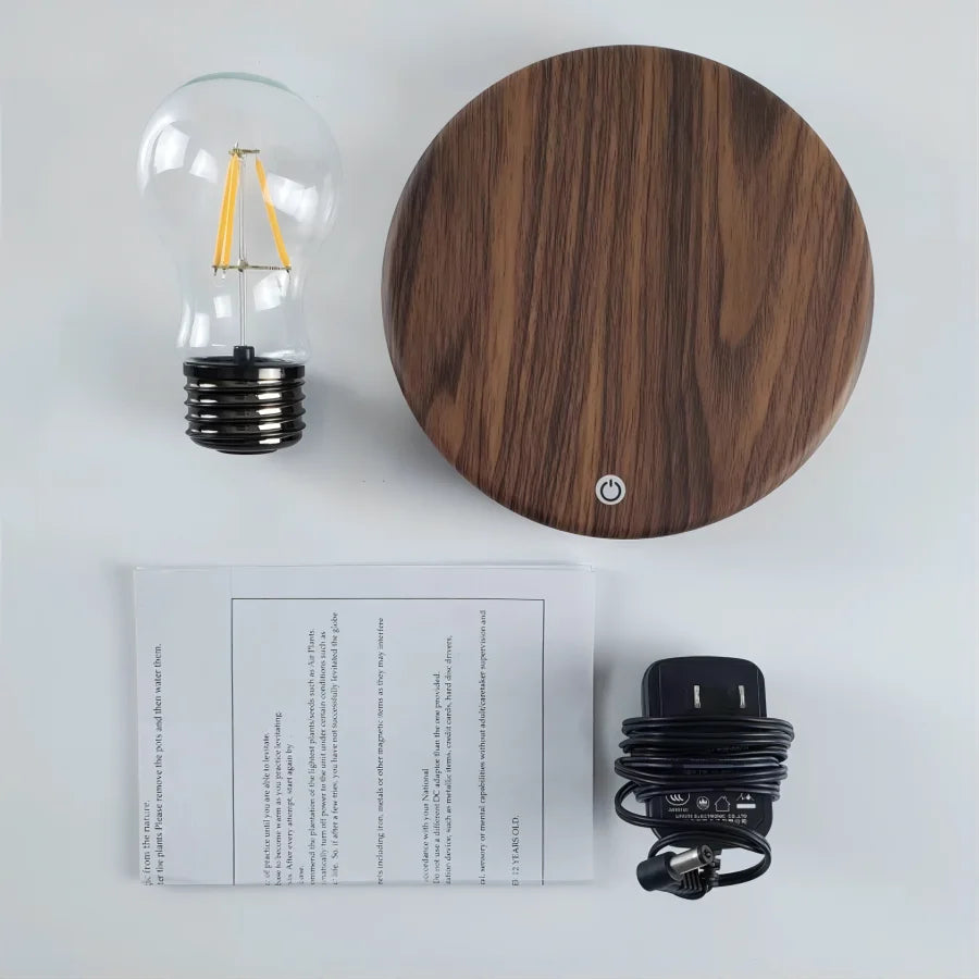 Magnetic Levitation Lamp - Floating LED Bulb Desk Light & Novelty Decor