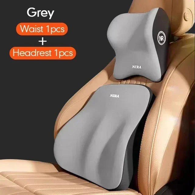Amagi Memory Foam Car Comfort Set - Headrest, Lumbar, Back Support