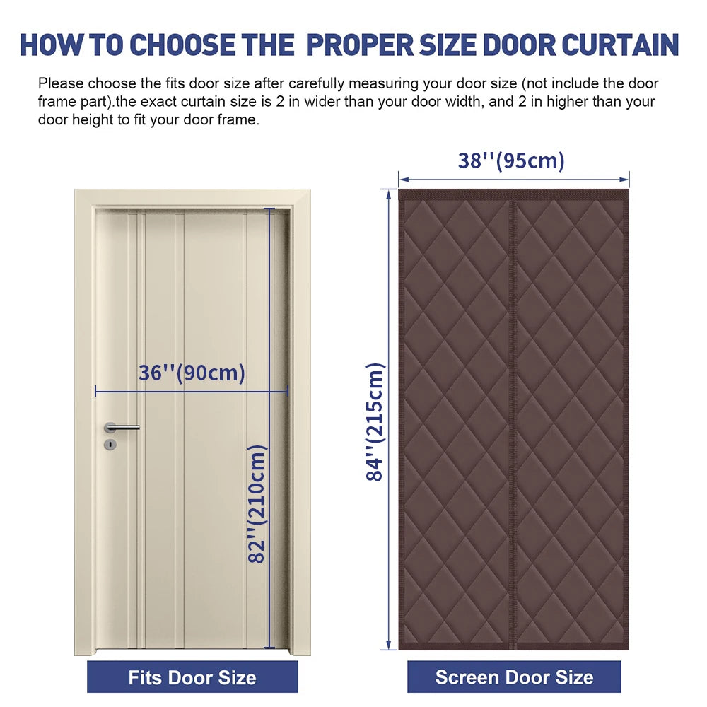 Vabena Magnetic Thermal Door Curtain - Energy Savings & Privacy