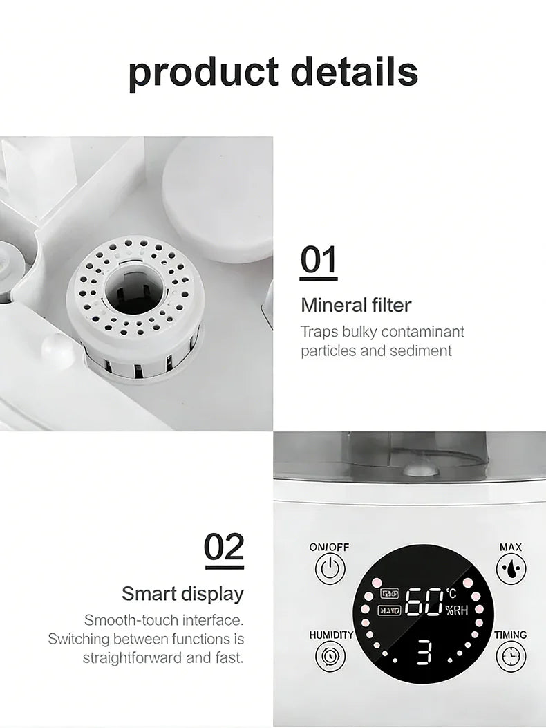JFBONIN Dual Mist Essential Oil Humidifier for Home & Office