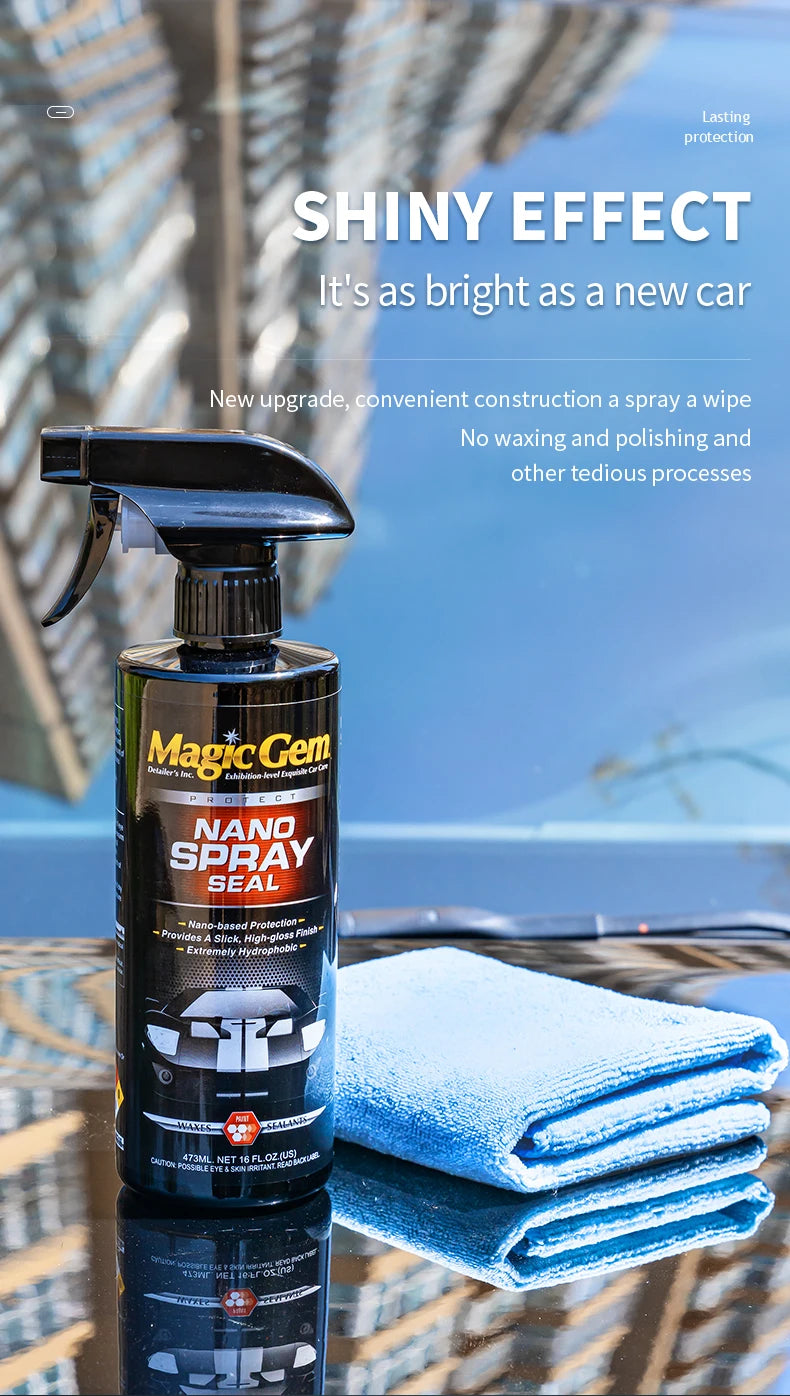 Magic Gem Car Ceramic Nano Coating - Hydrophobic Paint Protection & Polish