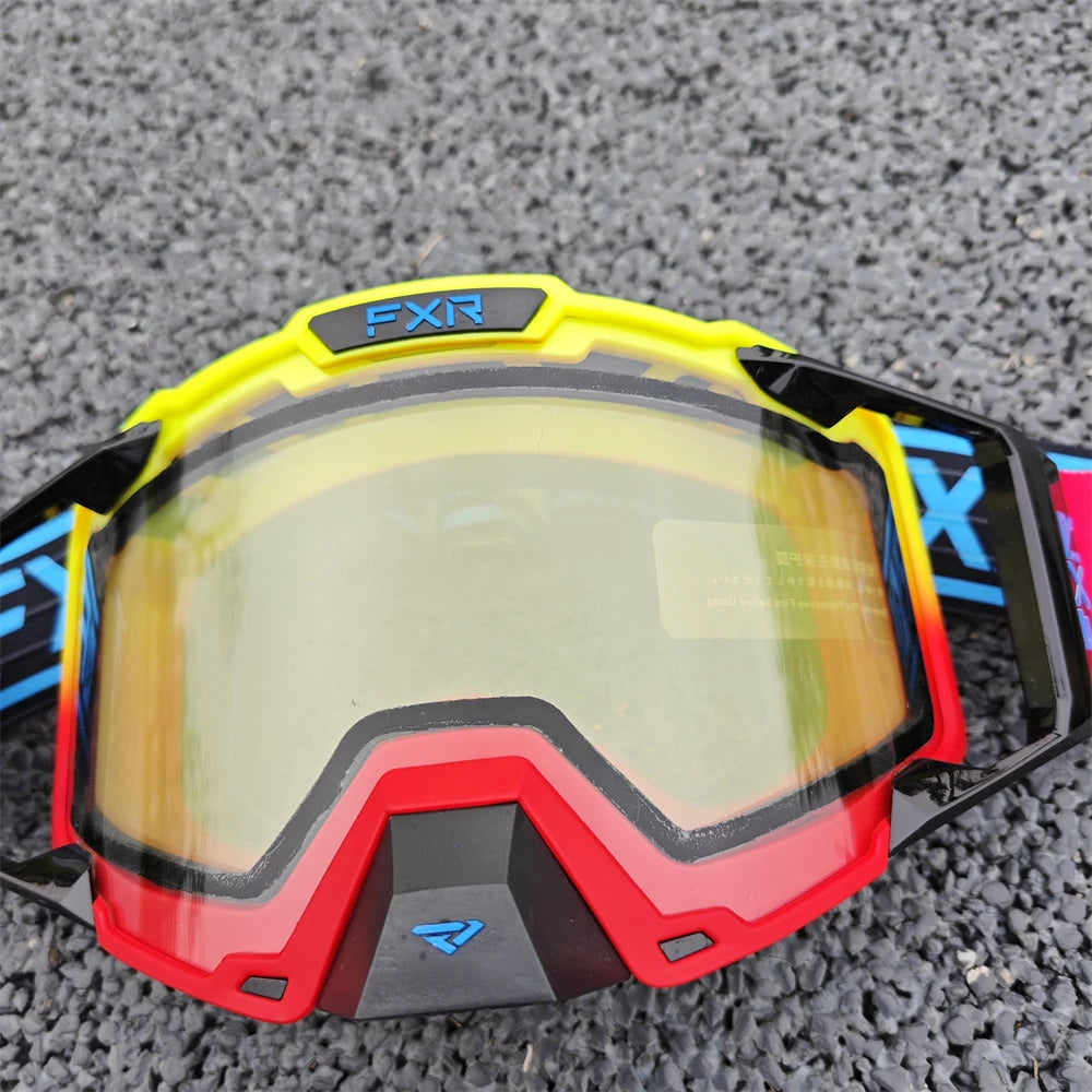 FXR Motocross Goggles HD Lens Anti-fog MX MTB Dirt Bike Eyeglasses