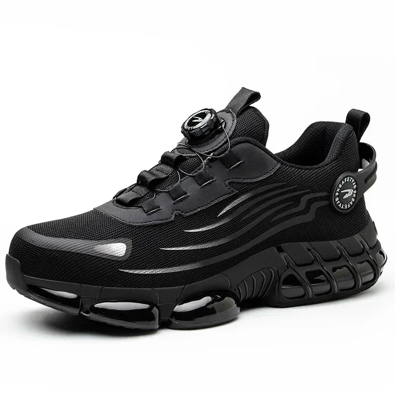 Vabena Lace-Free Steel Toe Safety Sneakers for Ultimate Work Comfort