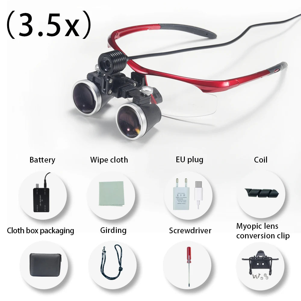 Dentistry Binocular Magnifier 2.5X/3.5X - Ultralight Dental Loupes