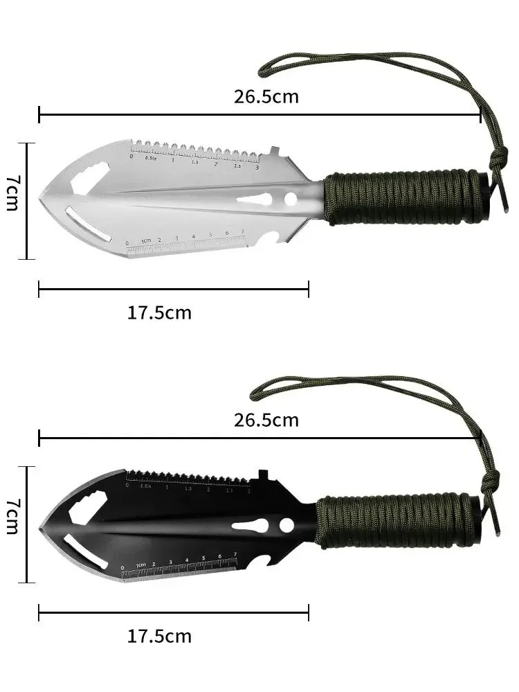 Vabena Camping Engineer Survival Shovel - Multifunctional Stainless Steel Hand Tool