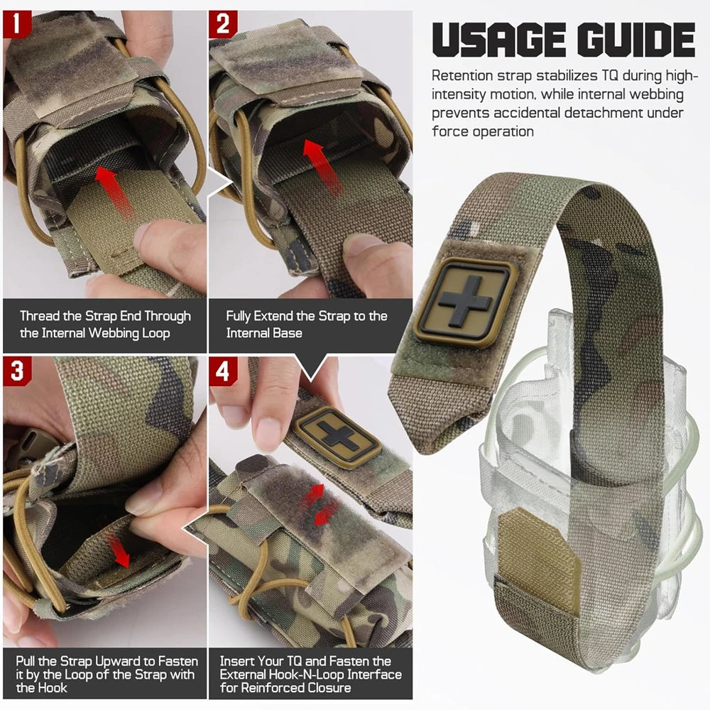 MOLLE Tourniquet Holder IFAK Pouch TQ Holster Tactical Medical Kit