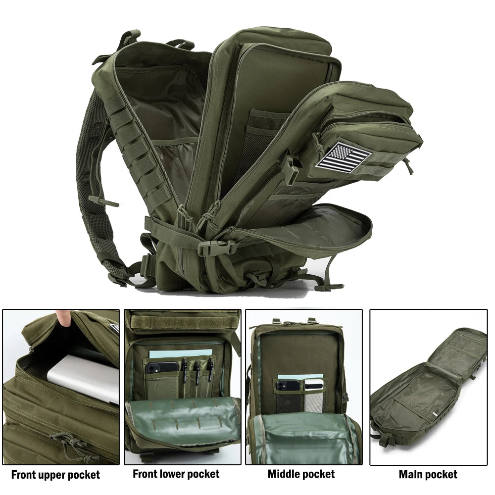 ReFire Gear 50L Tactical Assault Pack - Durable Military Backpack
