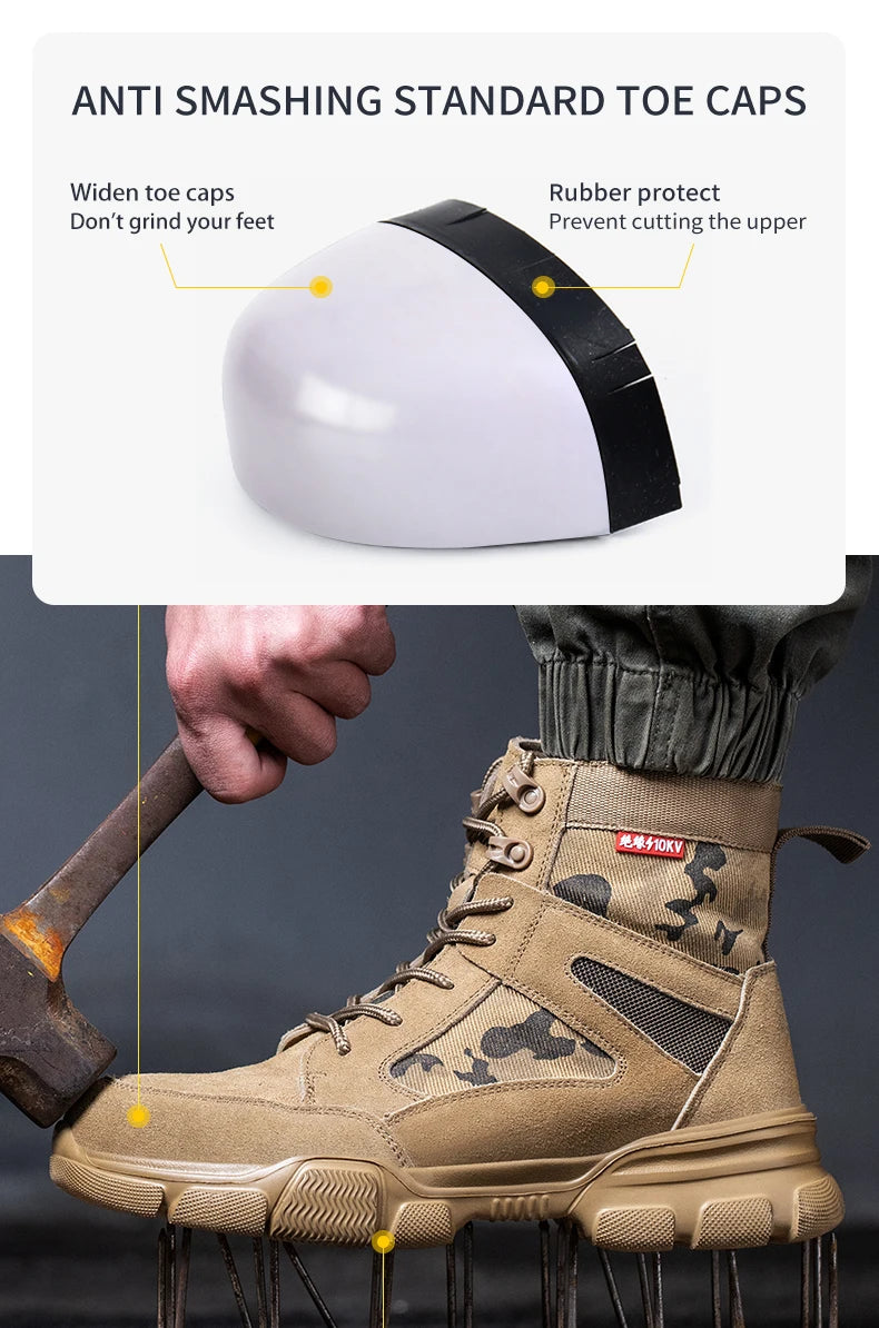 Tulldent Desert Combat Indestructible Safety Boots | Ultimate Protection Footwear