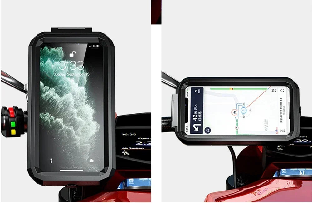 Motorcycle Wireless Charger Phone Mount - QC 3.0 Fast Charging Holder