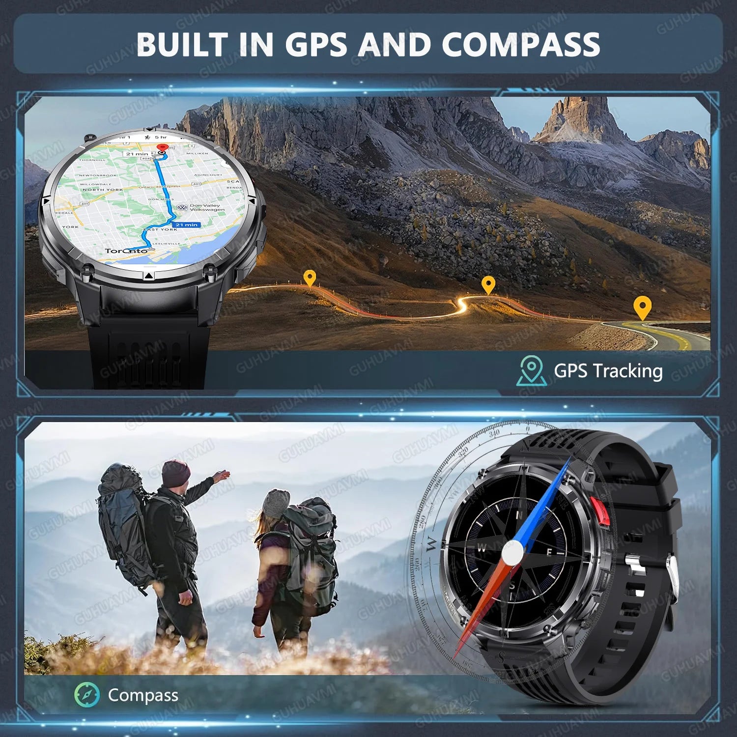 T-Rex3 Pro Smartwatch: GPS, 5ATM Waterproof, Military-Grade Sports & Outdoor Tracker