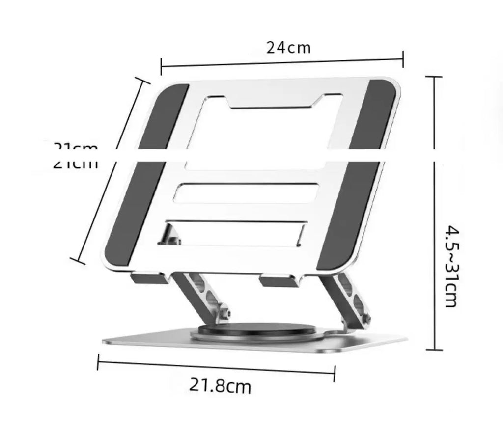 PHONEPACE 360 Rotating Aluminum Laptop Stand - Ergonomic Desk Riser