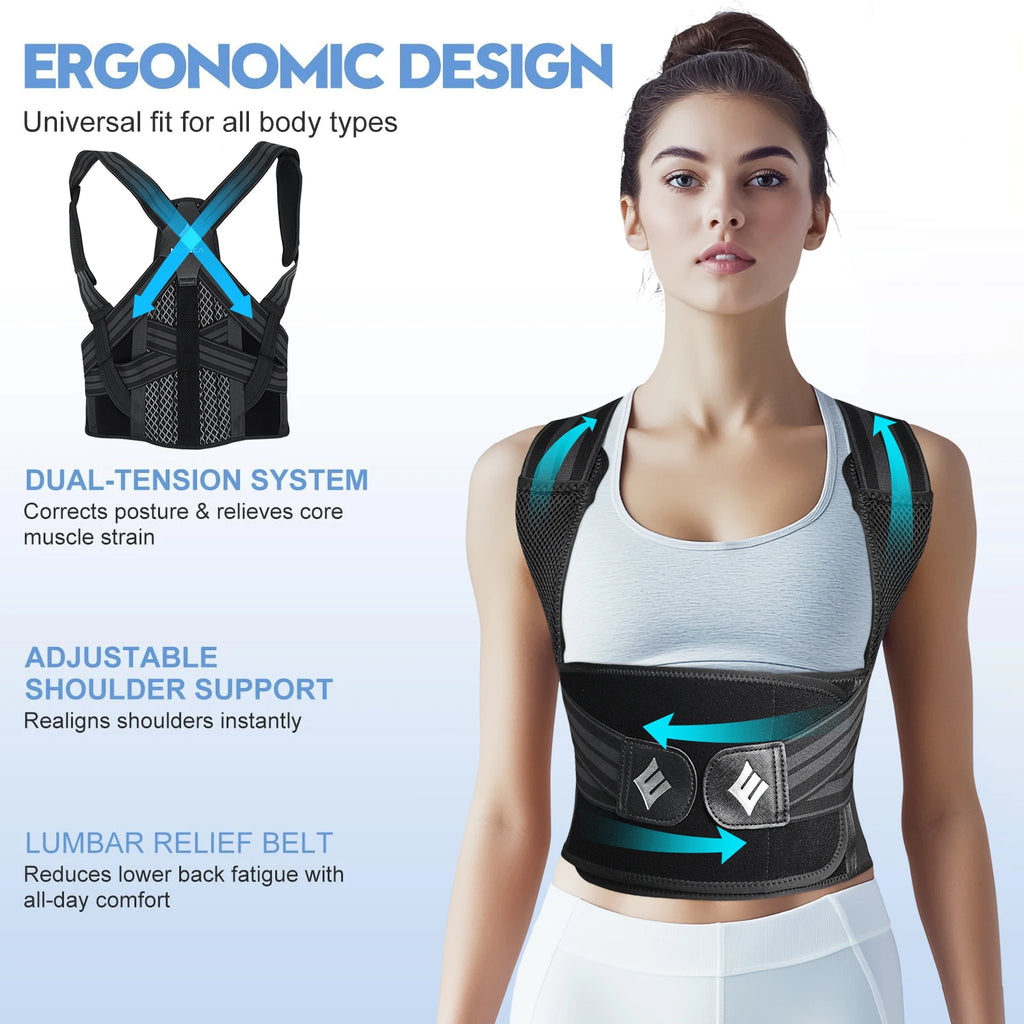 NEENCA Posture Corrector for Women - Adjustable Back Brace Support