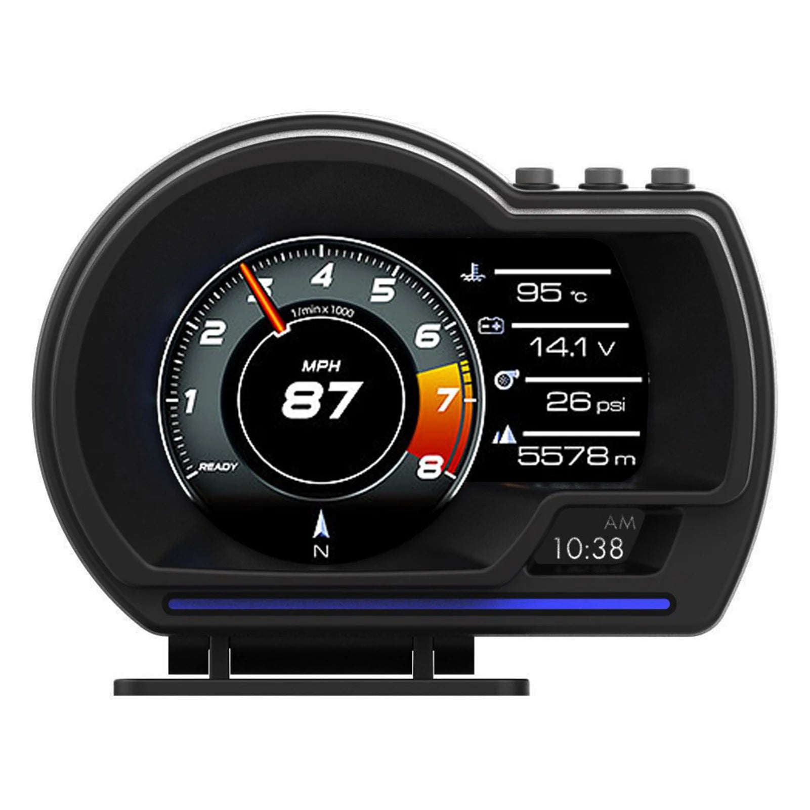 Vabena OBD2+GPS HUD: Smart Speedometer, RPM & Warning for Car & Truck