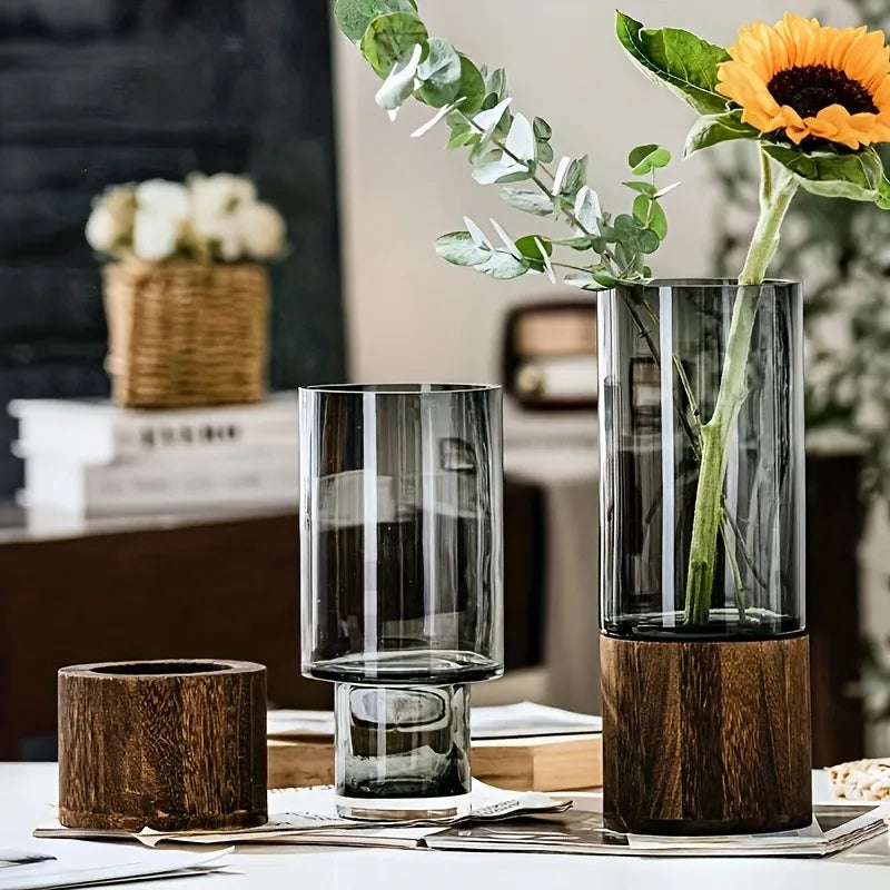 Elegant Retro Glass Vase | Vintage Floral Display for Home Decor