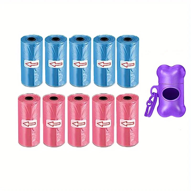 1200 Leak-Proof Dog Poop Bags | Cartoon Paw Graphic Pet Waste Bags