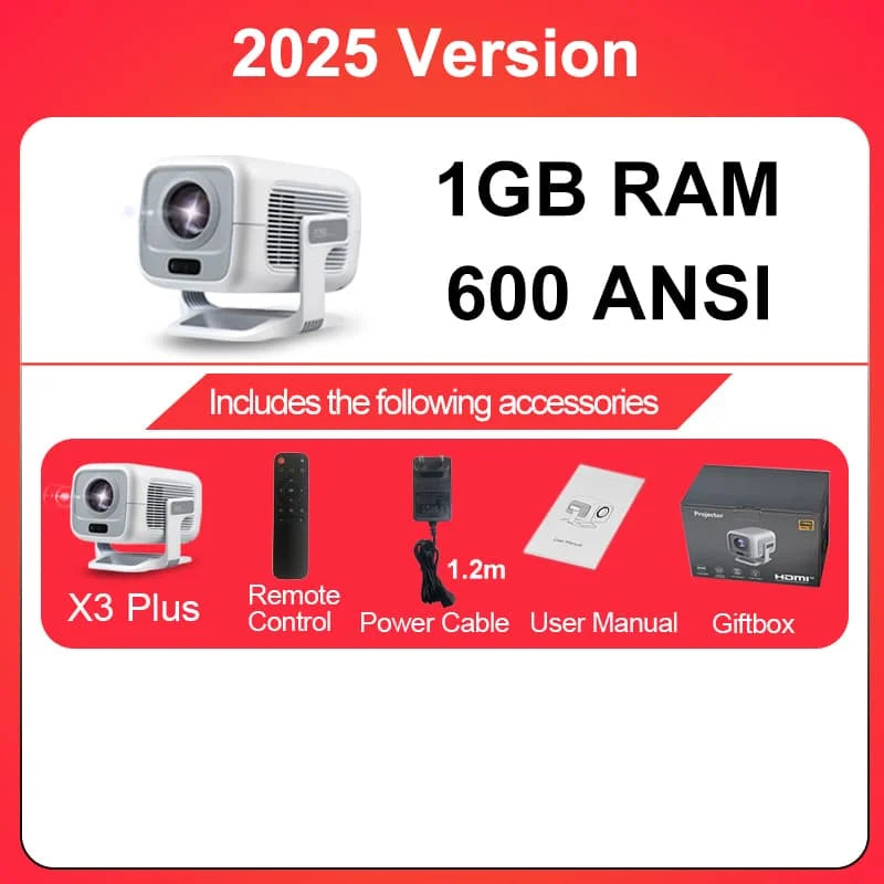 DITONG X3Plus HD Projector | Native 1080P 4K WIFI6 Android