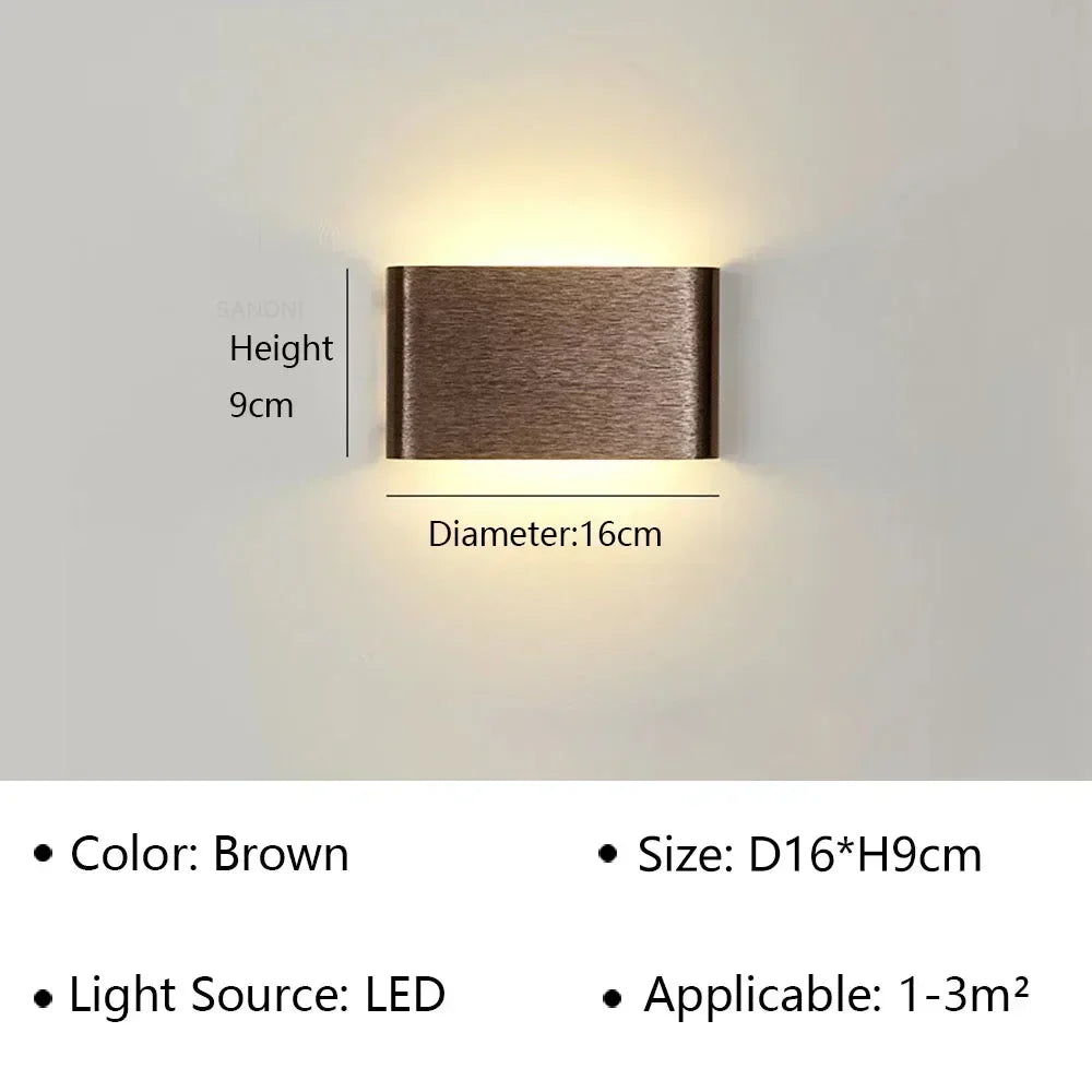 Modern LED Wall Lamp Sconce - Indoor Lighting Fixture for Bedside, Living Room, Stairs, Bathroom & Home Decor