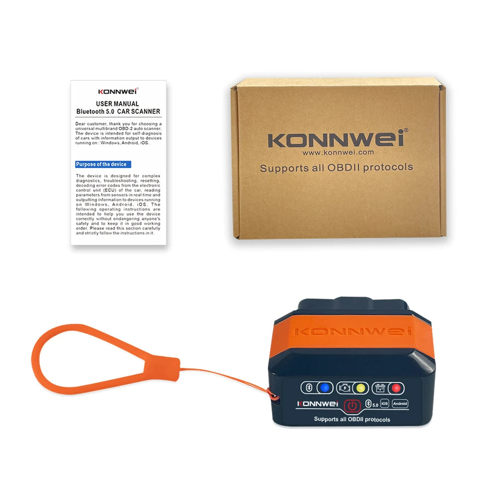 2026 KONNWEI KW905 OBD2 Scanner Bluetooth 5.0 Car Diagnostic Tool