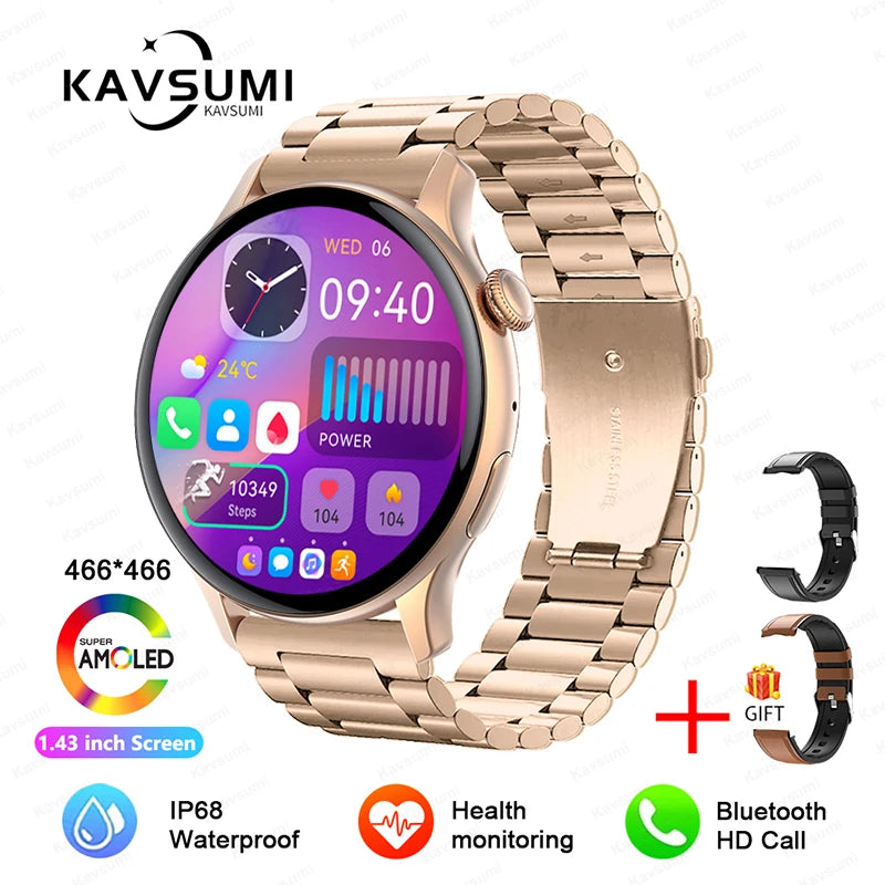 Women's Elegant AMOLED Smartwatch with GPS & Bluetooth Calling