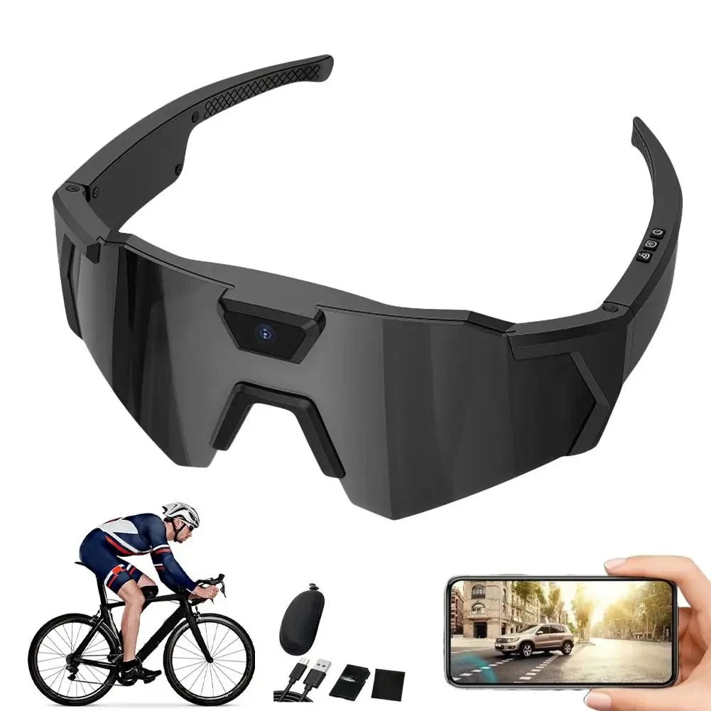 DIXSG HD Video Glasses - Action Camera Sunglasses for Sports