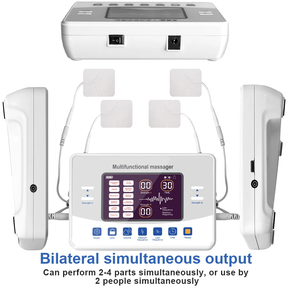 EMS TENS Unit Electric Muscle Stimulator | Rechargeable Pulse Massager for Pain Relief & Recovery