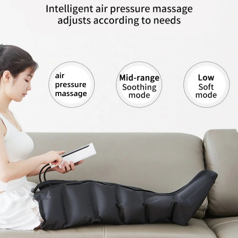 JinKairui Electric Pneumatic Leg Massager for Deep Thigh, Calf & Foot Relaxation with Remote Control