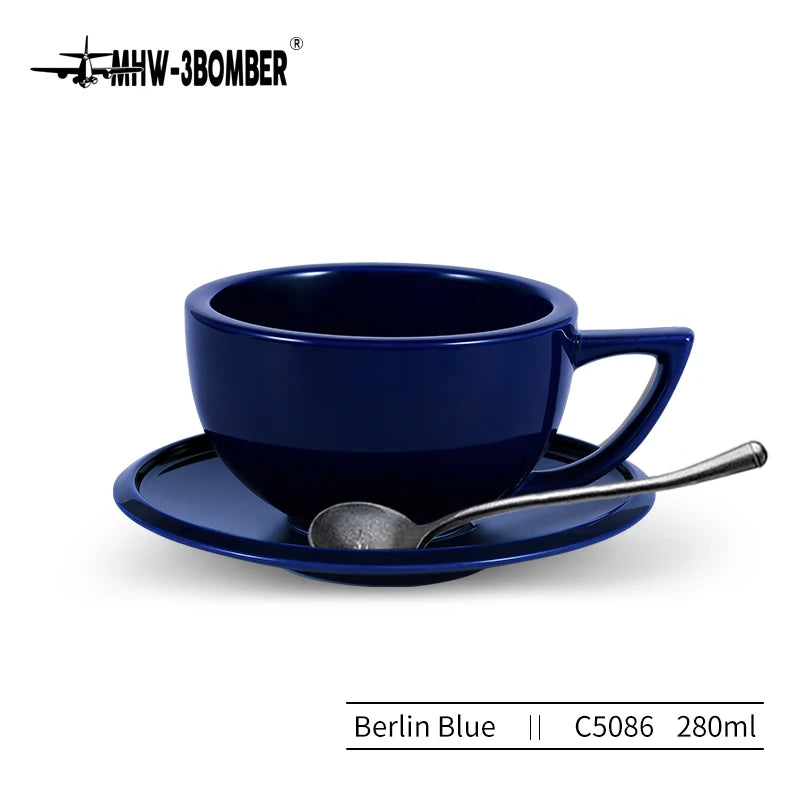 MHW-3BOMBER 280ml Ceramic Art Latte & Espresso Cup Set