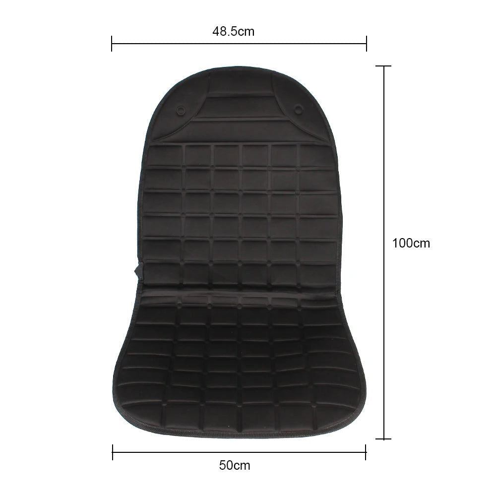 12V Universal Heated Car Seat Cushion Cover – Instant Winter Warmth