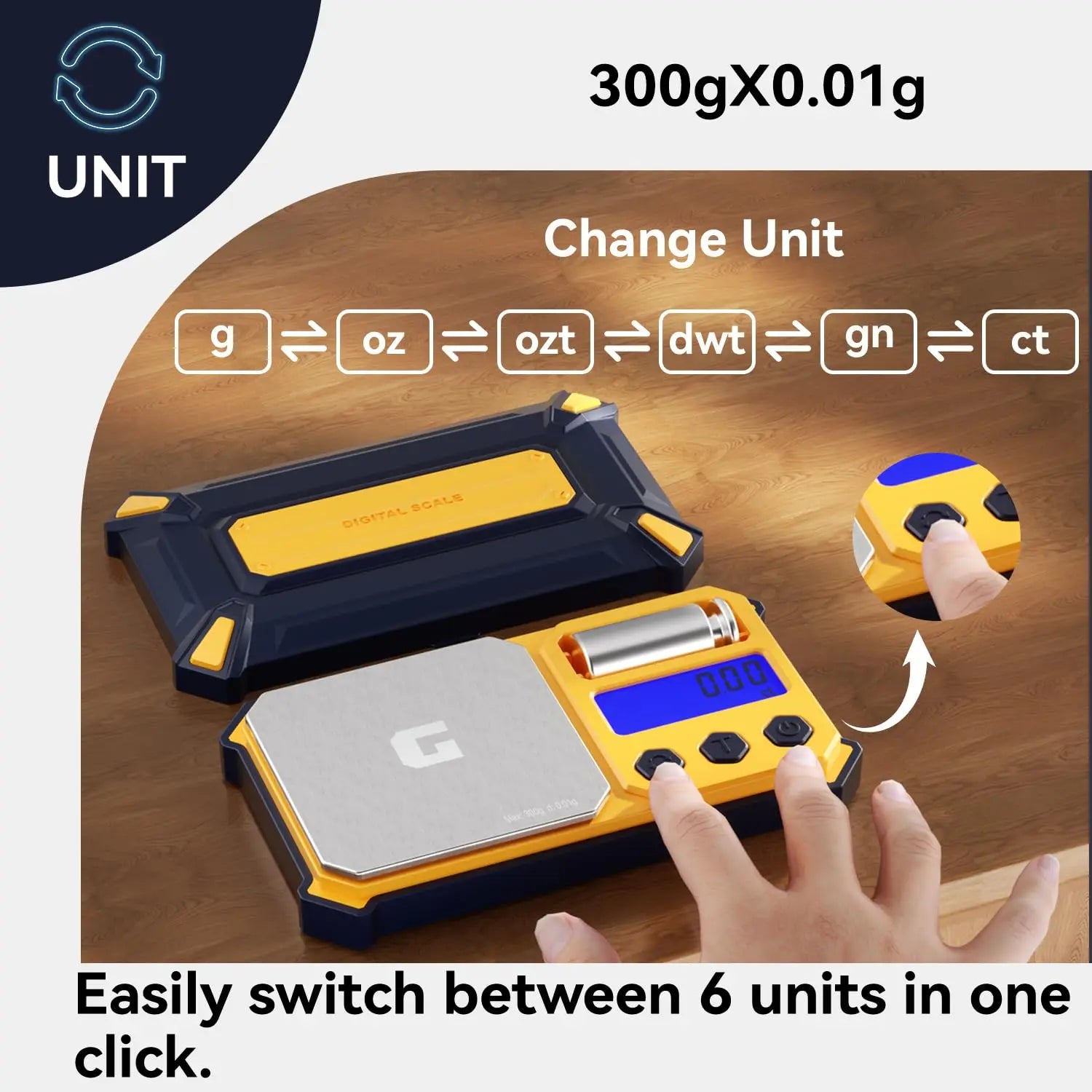 Digital Pocket Gram Scale 300g x 0.01g for Jewelry & Powders