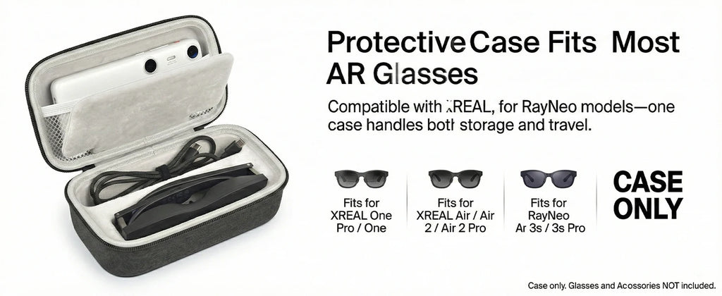 AR Glasses Hard Case for XREAL One Pro/Air/2, RayNeo Air 3s/Pro & Beam Pro 3 Box
