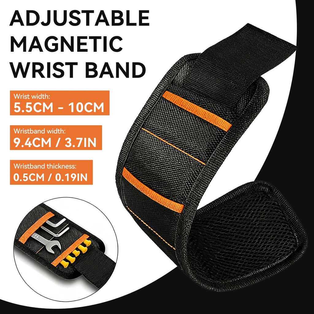 Vabena Magnetic Wristband - 1680D Polyester Tool Holder with 15 Magnets
