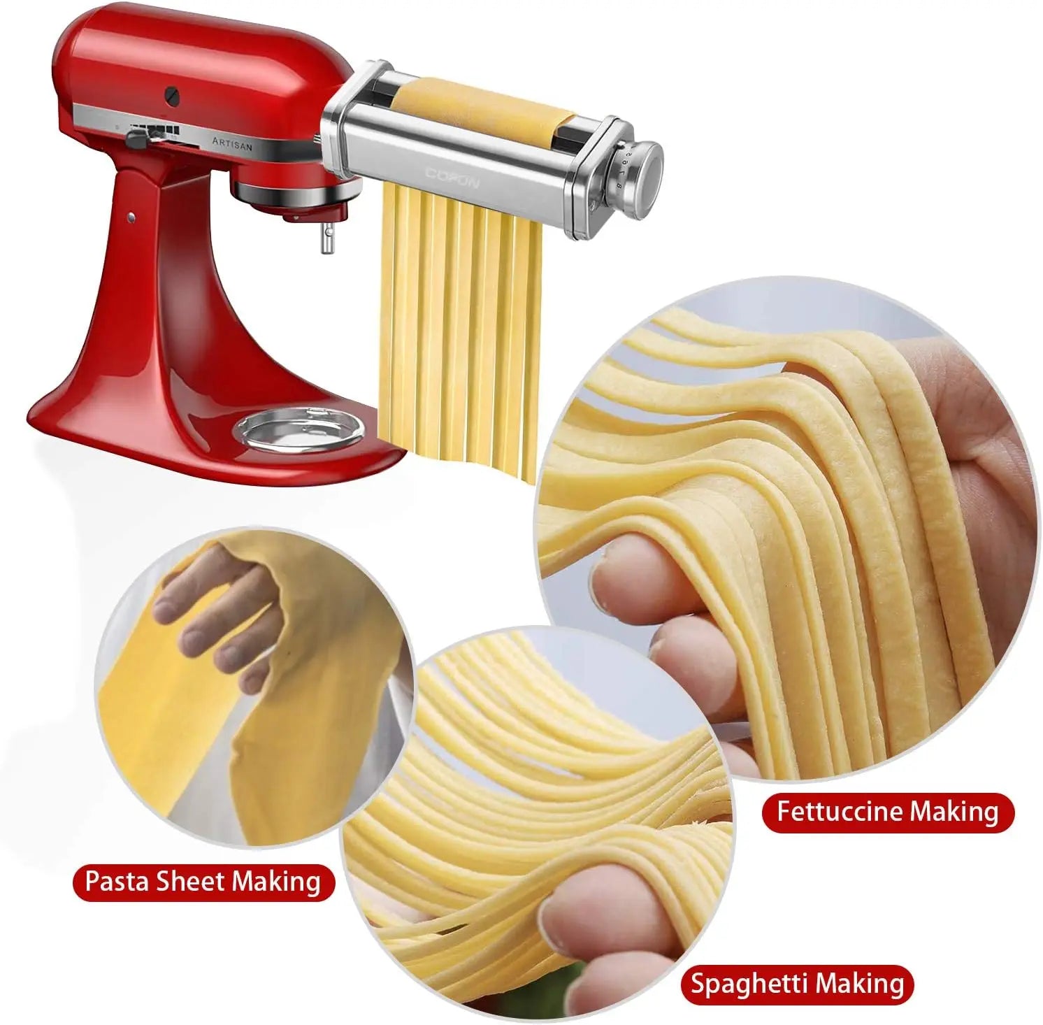 KitchenAid Pasta Attachment: Sheet Roller, Spaghetti & Fettuccine Cutter