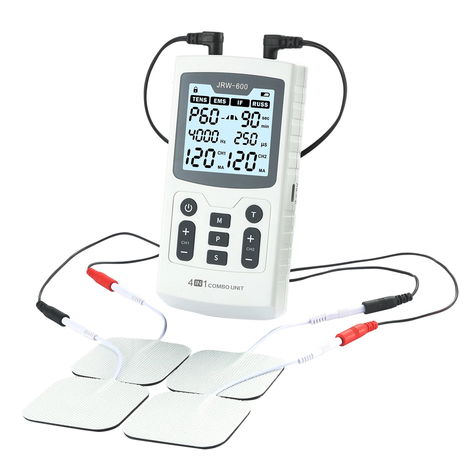 4-in-1 4000Hz Muscle Stimulator | EMS TENS IFC RUSS | 60 Modes Pain Relief Therapy