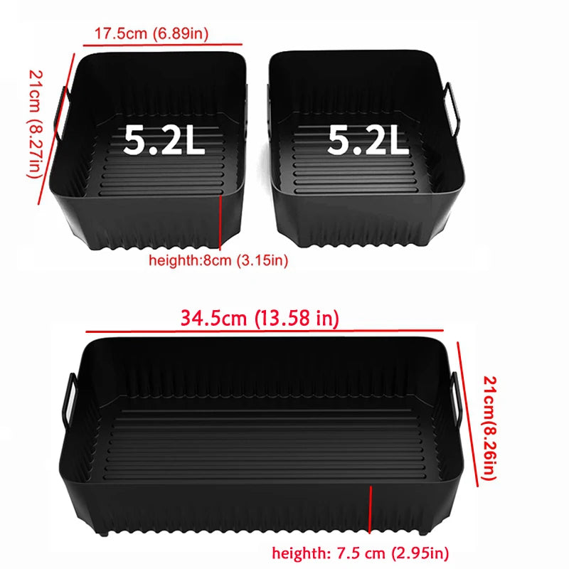 Reusable Silicone Air Fryer Liner for Ninja AF500 - Non-Stick, Easy Clean