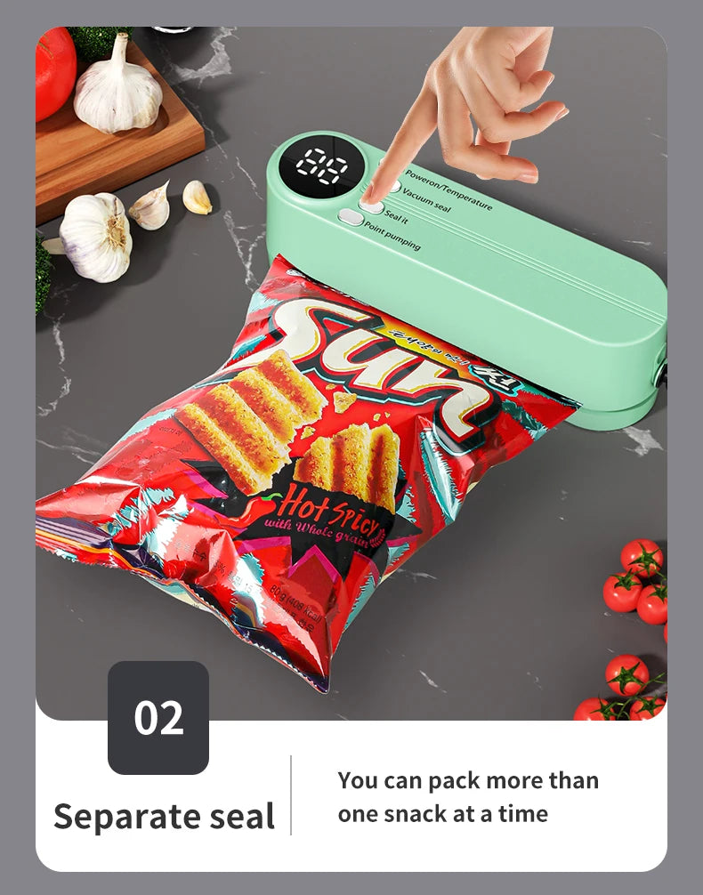 Mini Wireless Automatic Vacuum Sealer for Food Preservation | Freshness Keeper