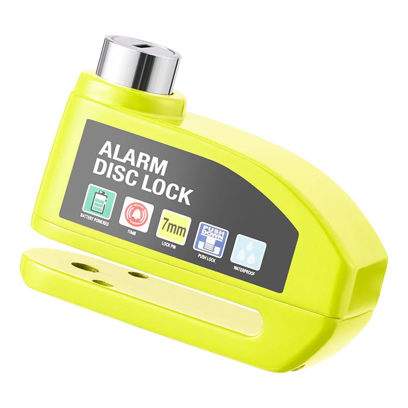 Motorcycle & Bicycle Anti-Theft Disc Brake Alarm Lock - Aluminum Alloy Safety