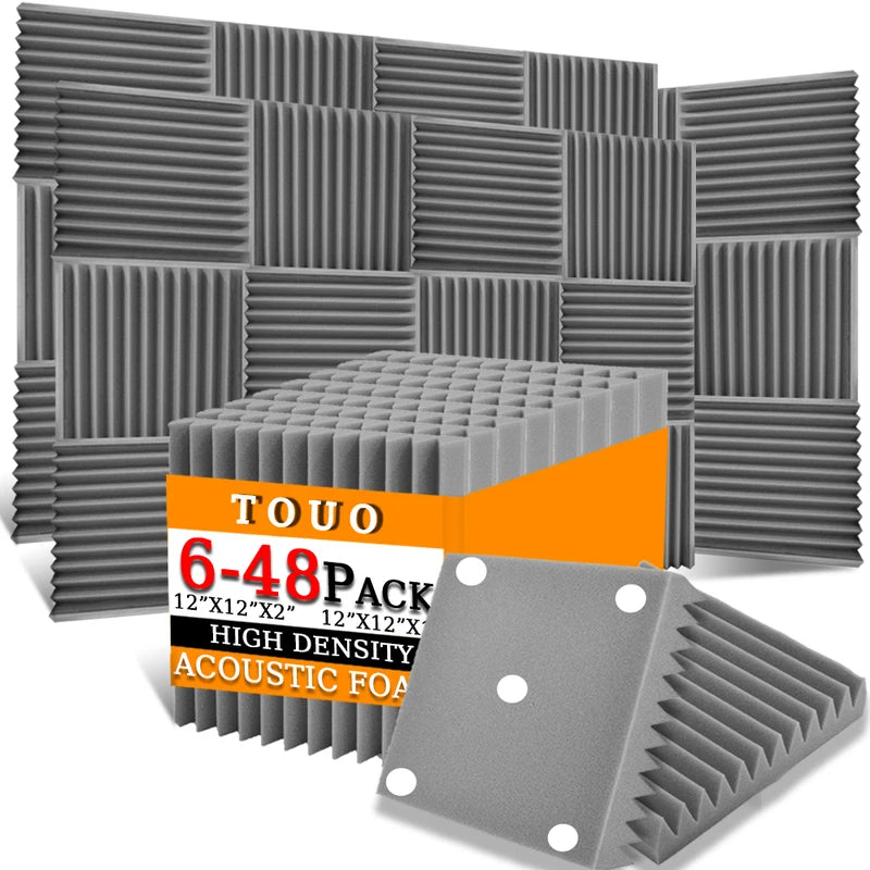 TOUO Sound Absorbing Foam Panels - Studio Acoustic Treatment & Soundproofing